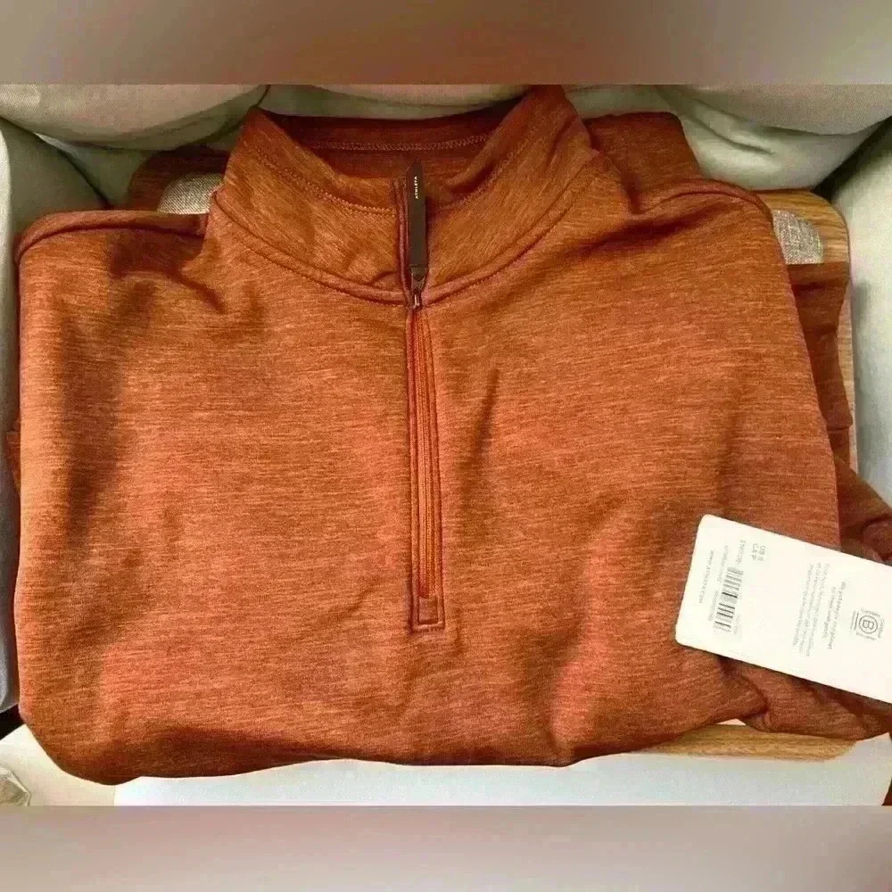 Athleta Half-Zip Sweater, Brown, Small - Picture 2 of 3